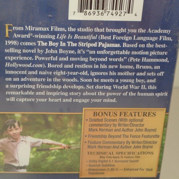 THE BOY IN THE STRIPED PAJAMAS / New DVD / Bonus Features - Picture 3 of 6